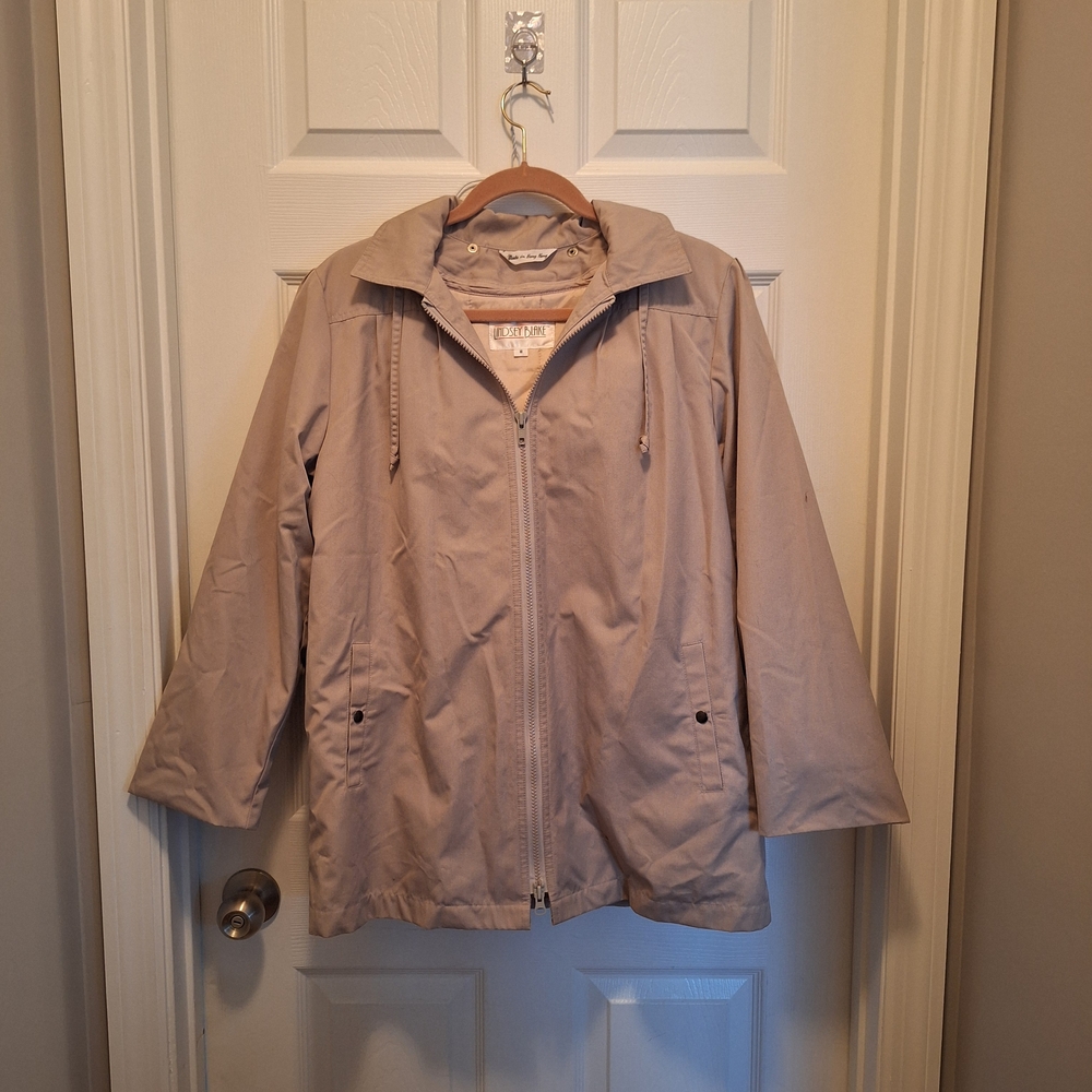 Classic Beige Khaki Lindsey Blake Utility Jacket for Women